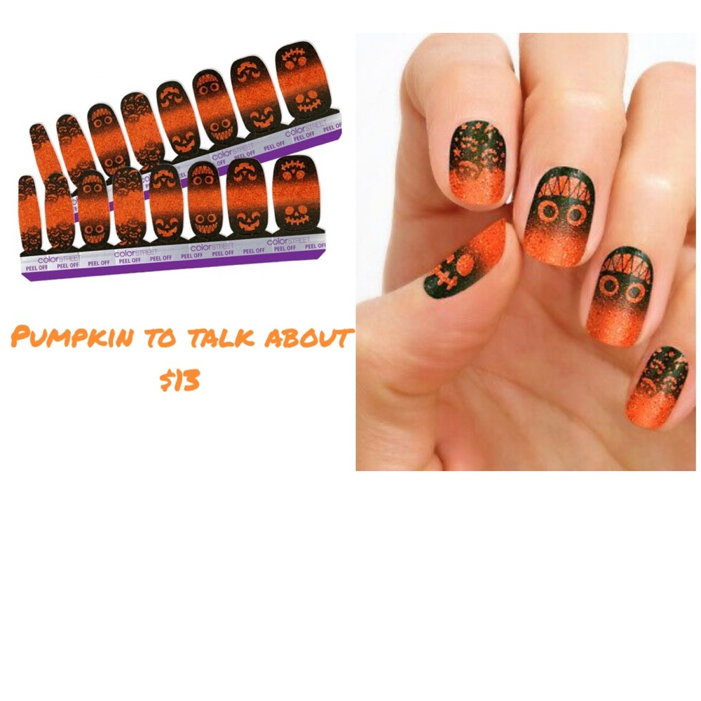 Color Street RARE Halloween Pumpkin to talk about